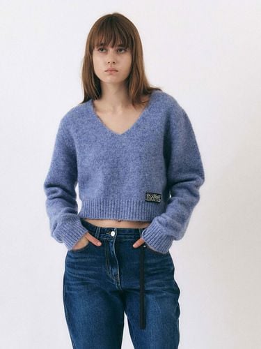 Hatch Crop Knit (Blue) - YUNSE - Modalova