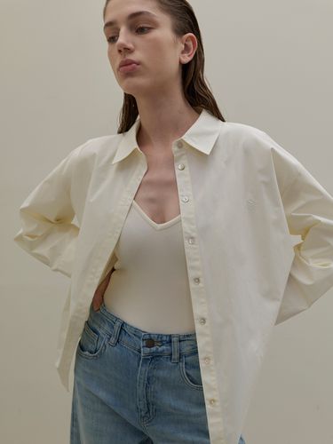 Embroidered Solid Overfit Shirt - Atelier Nain - Modalova