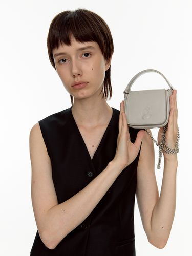 Crack Leather Micro Bag_Stone - FILLINTHEBLANK - Modalova