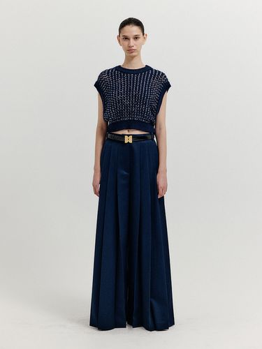 Xleat Pleated Wide Pants - Navy - EENK - Modalova