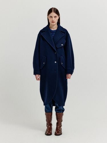 Xiley Oversized Coat - Navy - EENK - Modalova