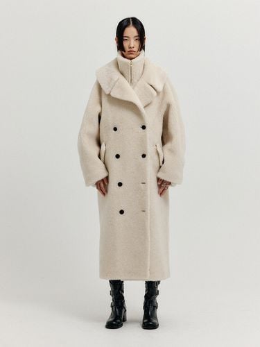 Xennie Oversized Coat with Detachable Collar - EENK - Modalova