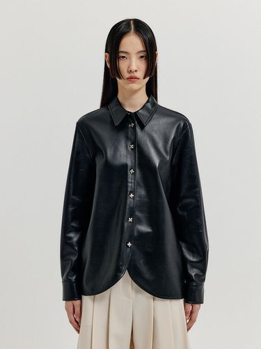 Xinslie Long Sleeve Leather Shirt - - EENK - Modalova