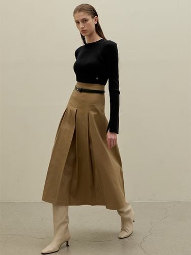 Stitch Pleated Long Skirt - Atelier Nain - Modalova