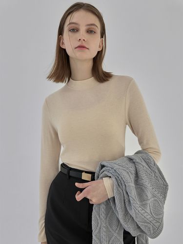 Wool Half Neck Light Slim T-shirt - Atelier Nain - Modalova