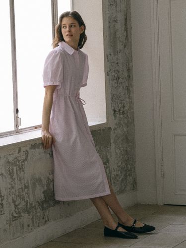 Stripe Seersucker Dress - Pink - TILLIDIE - Modalova