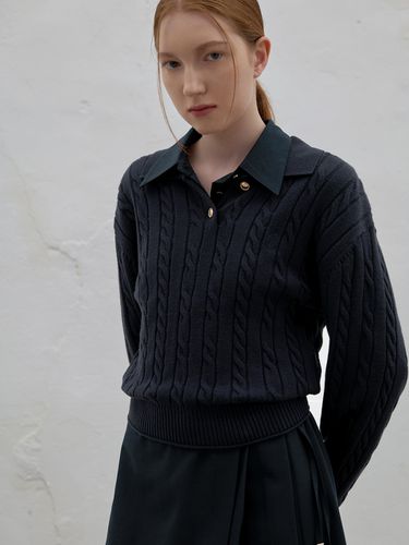 Collared Cable Sweater - Atelier Nain - Modalova