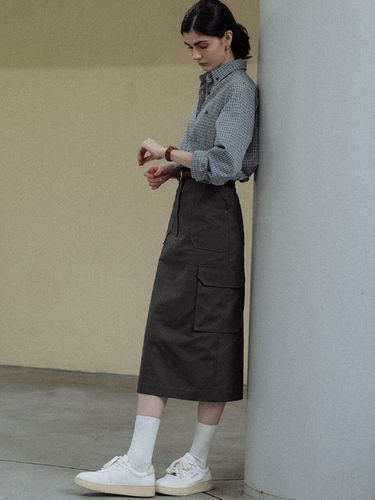 H-line Cargo Skirt - Gray - TILLIDIE - Modalova