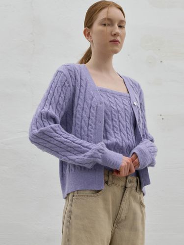 Hairy Sweater Top Cardigan Set - Atelier Nain - Modalova