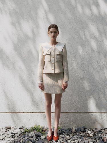 Mare Simple Set Up Tweed Mini Skirt - Atelier Nain - Modalova