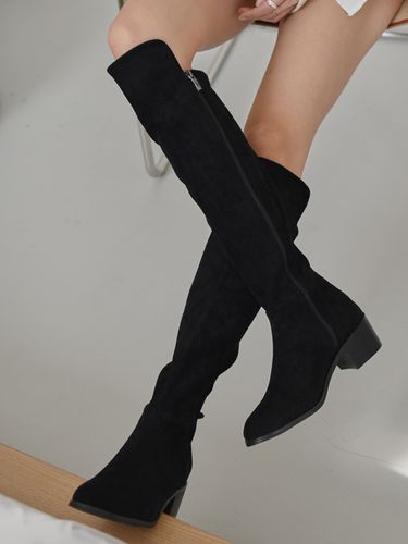 Suede Span Long Boots_Black - FORMEL CAMELE - Modalova