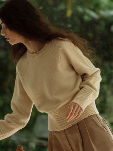 Extra Fine Wool Knit Top_Cream - TILLIDIE - Modalova