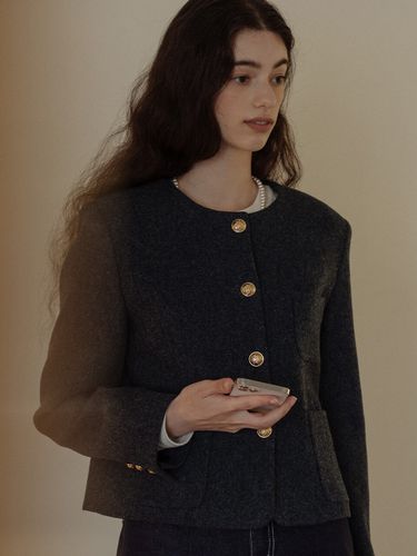 Stella Wool Jacket_Blue - TILLIDIE - Modalova