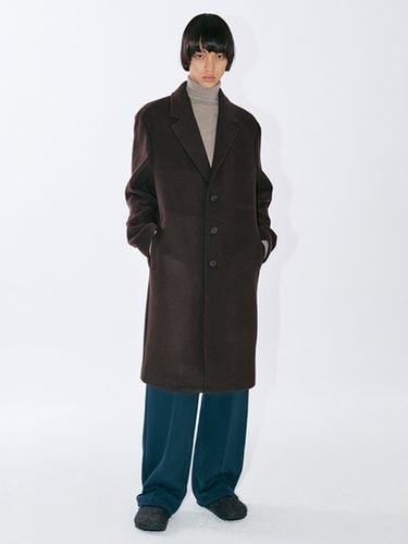 Cashmere-Blend Single-Breasted Chester Coat _Brown - EZIO - Modalova