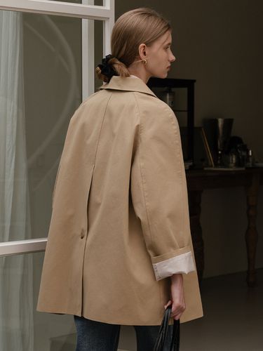 Mac Half Trench Coat (Deep Beige) - TILLIDIE - Modalova