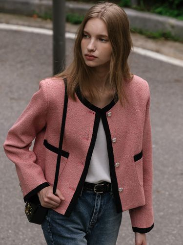 Laura Tweed Jacket (Pink) - TILLIDIE - Modalova