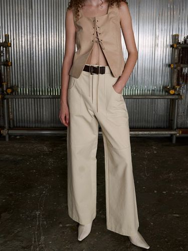 Wide Pocket Pants - Cream - fromwhere - Modalova