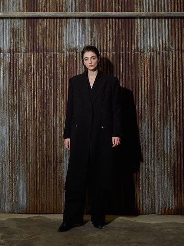 Wool Double Coat - Black - fromwhere - Modalova