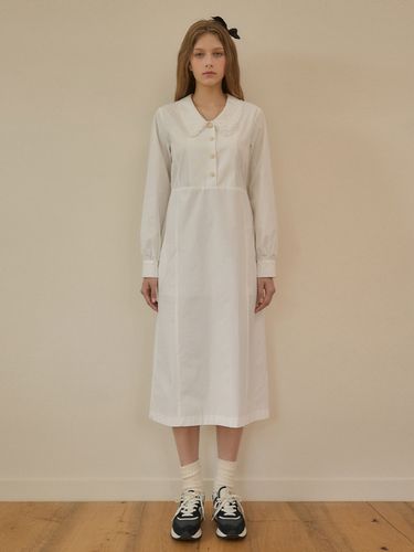 Roussillon Frill Dress (White) - vanone atelier - Modalova