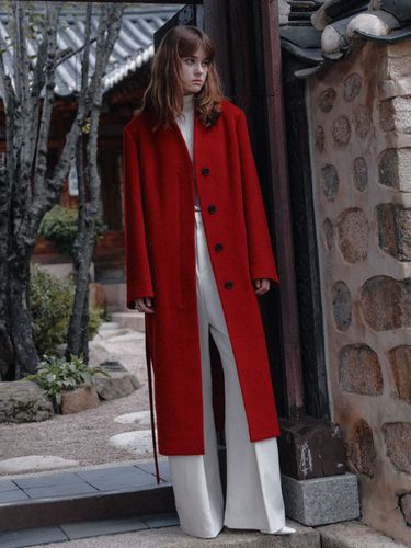 LE MONDE Cashmere Virgin Wool Collarless Coat - MUSEE - Modalova