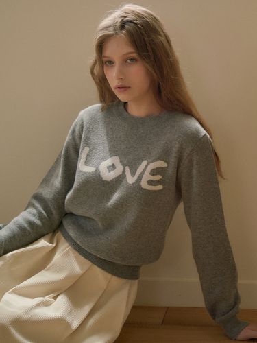 Lorraine LOVE Round Knit (Gray) - vanone atelier - Modalova