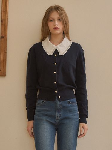 Annecy Merino Wool Cardigan (Navy) - vanone atelier - Modalova