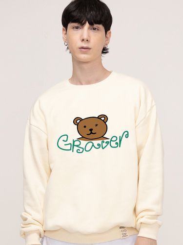 Bear Face Smile Sweatshirt_4 Colors - GRAVER - Modalova