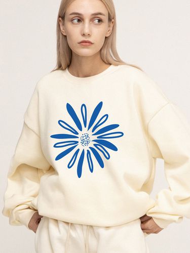 Big Daisy Drawing Smile Sweatshirt - GRAVER - Modalova