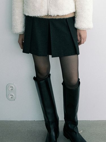 Day-Wool] Belted Winter Mini Skirt_2 colors - FRONTROW - Modalova