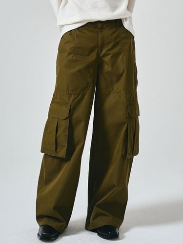 Cotton Field Wide Pants_Khaki - NOIRER - Modalova