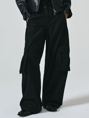 Cotton Field Wide Pants_Black - NOIRER - Modalova