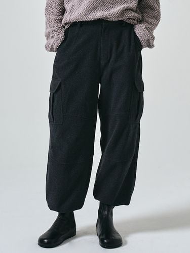 Wool Cargo Parachute Pants_Grey - NOIRER - Modalova