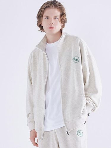 Oversized Circle Zip-Up Sweatshirt _ 4 Colors - GHOST REPUBLIC - Modalova