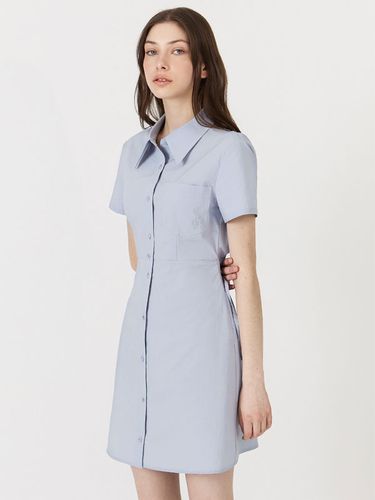 Cut Out Collar Short Sleeve Dress _ - CITYBREEZE - Modalova