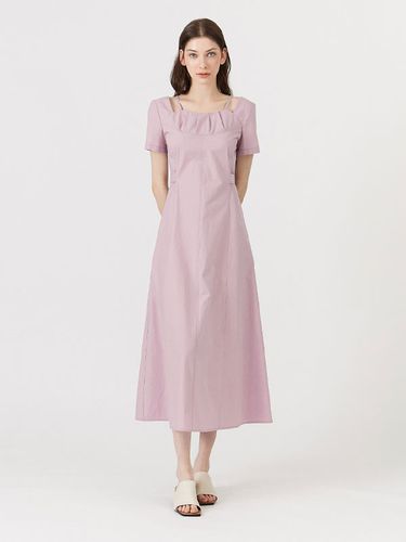 Cut Out Short Sleeve Long Dress _ - CITYBREEZE - Modalova