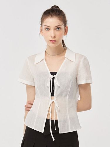 Tied Up Bolero Blouse _ White - CITYBREEZE - Modalova