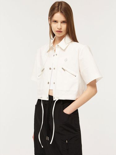 Zipper Detailed Cropped Short Sleeve Jacket - CITYBREEZE - Modalova