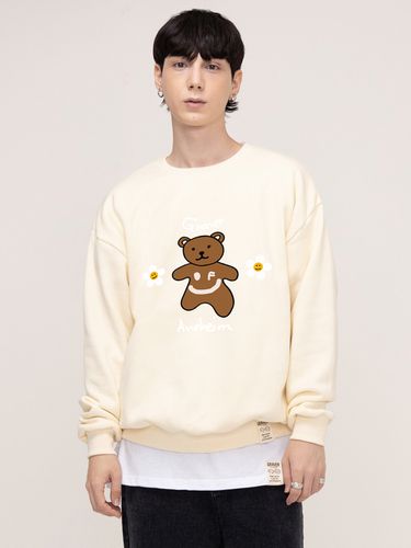 Big Bear Flower Smile Printed Sweatshirt_7 Colors - GRAVER - Modalova