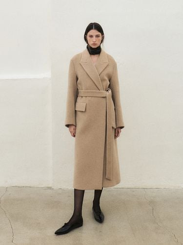 NTW Peaked Collar Long Coat - MOHAN - Modalova