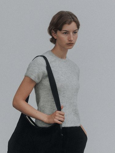 Kotte Short-sleeved Knit Top - Gray - NOTHING WRITTEN - Modalova