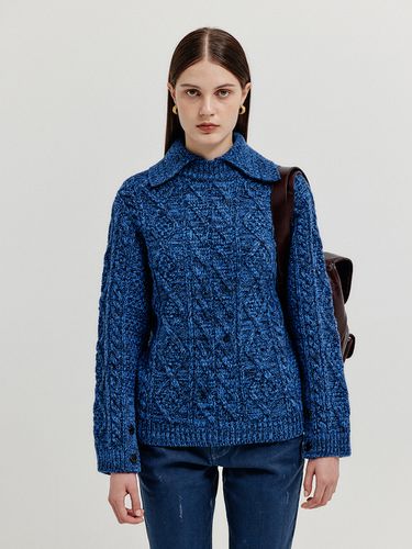 Xoebe Cable Knit Collar Turtleneck Top - EENK - Modalova