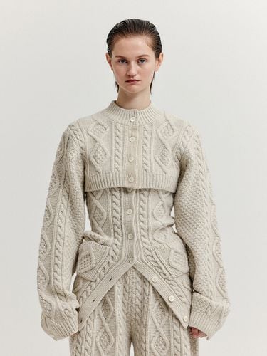 Xili Cable Knit Cropped Cardigan - EENK - Modalova