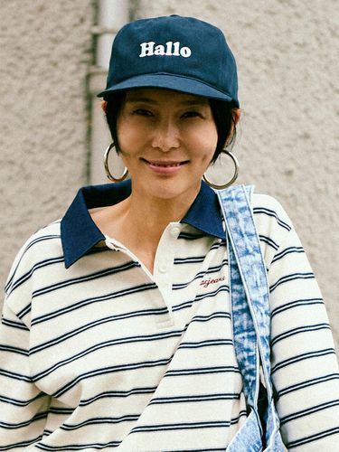 Hallo Embroidery Ball Cap_Navy - PLAC - Modalova