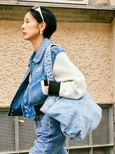 Denim Oversized Shoulder Bag - PLAC - Modalova