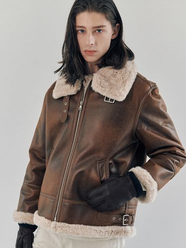 Aviator B-3 Faux Shearing Jacket _Brown - LeftSeoul - Modalova