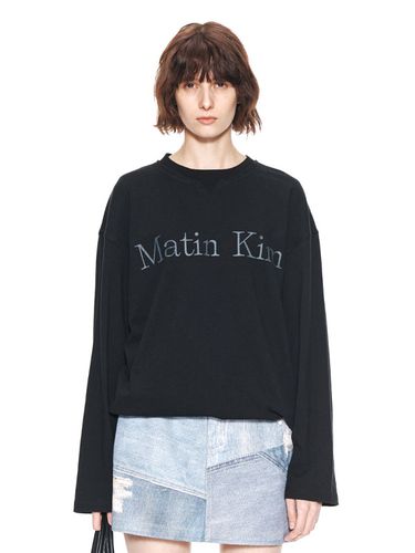 Matin Typo Long Sleeve Top_Black - Matin Kim - Modalova