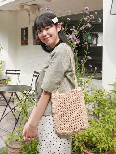 Pepe Shoulder Crochet Net Bag - MystiKotita - Modalova