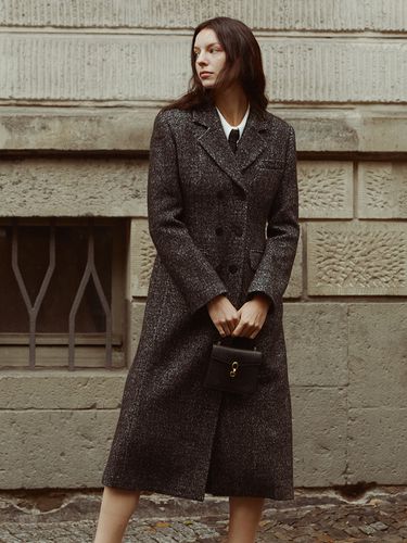 Double Breasted Wool Long Coat () - BAU by Bride And You - Modalova