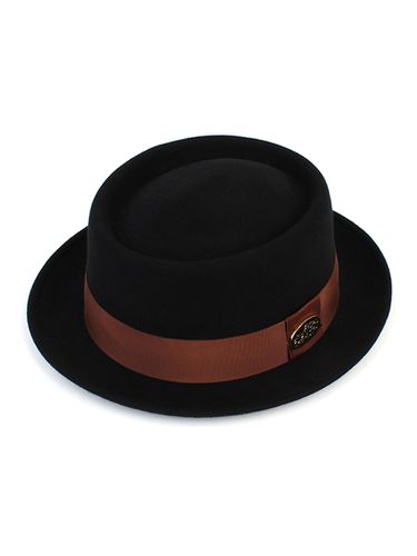 Very Short Brown Banded Wool Fedora - Universal chemistry - Modalova