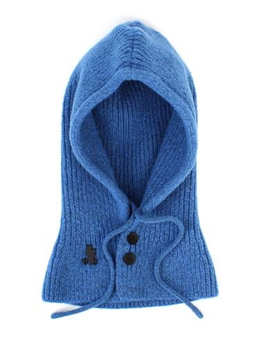 Wool Knit Open Balaclava - Blue - Universal chemistry - Modalova